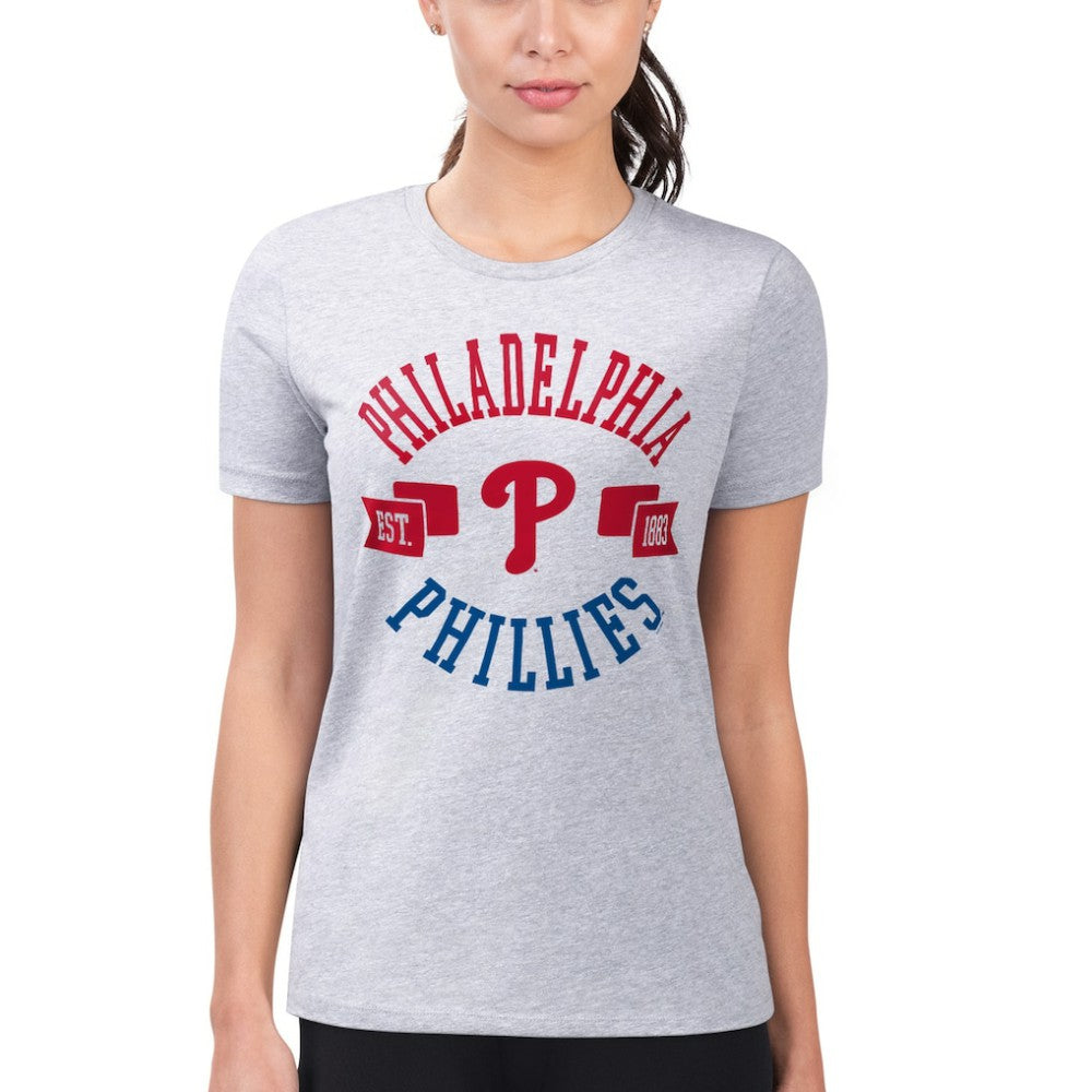 Philadelphia Phillies G-III 4Her by Carl Banks Women's Super-Slim Fit Lightweight City Graphic T-Shirt - MLB T-shirts