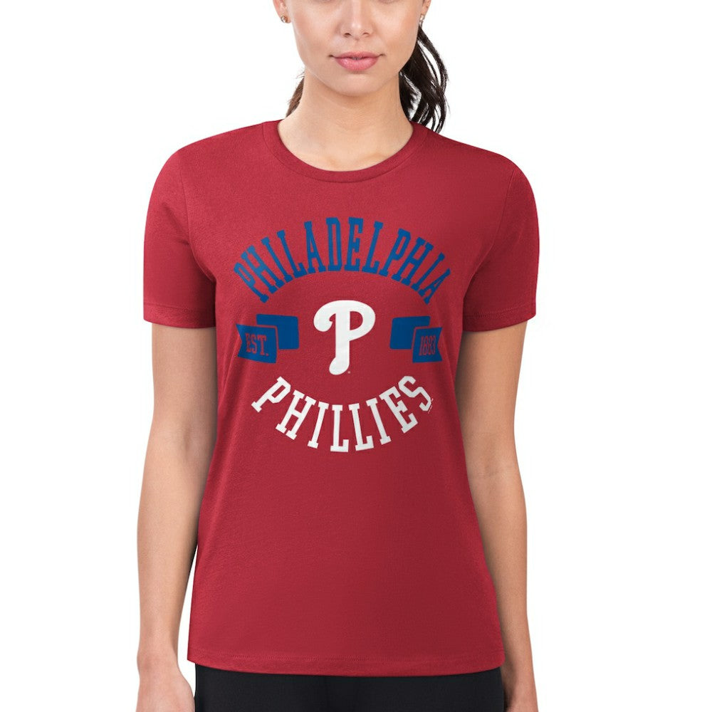 Philadelphia Phillies G-III 4Her by Carl Banks Women's Super-Slim Fit Lightweight City Graphic T-Shirt - MLB T-shirts