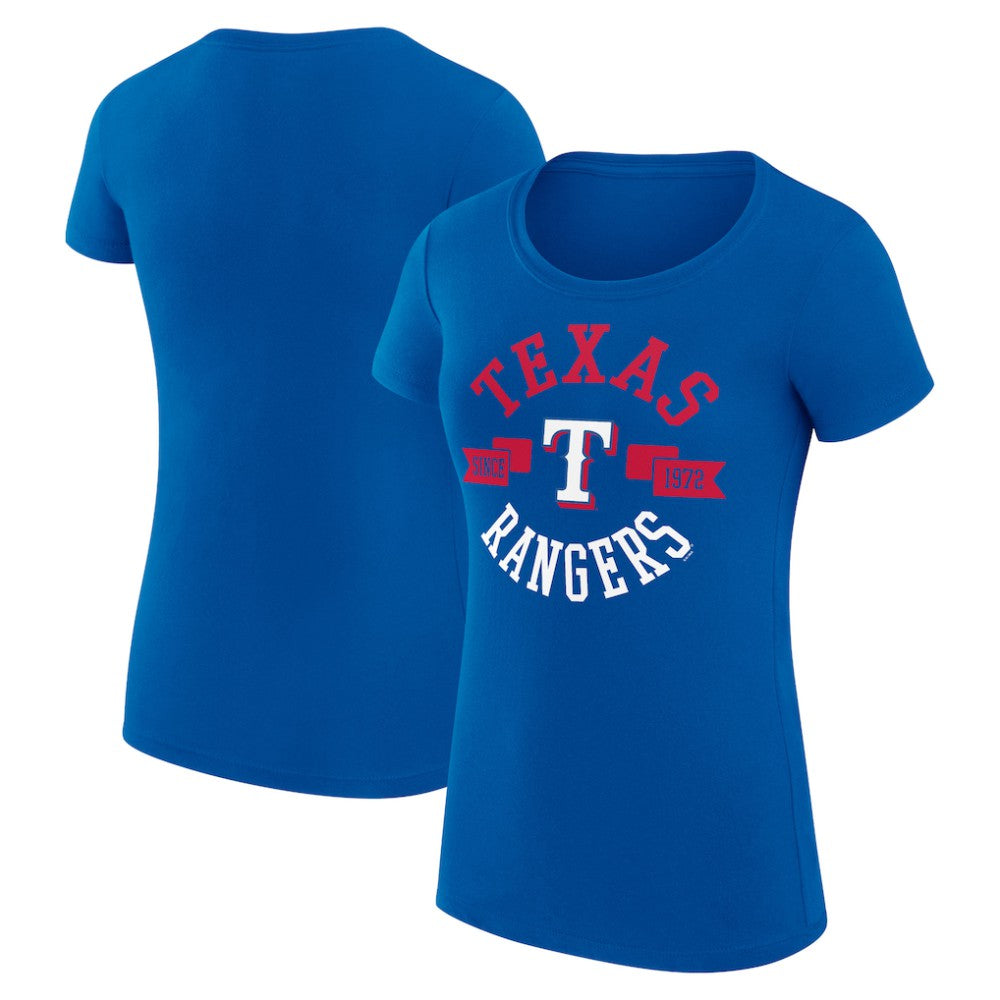 Texas Rangers G-III 4Her by Carl Banks Women's Super-Slim Fit Lightweight City Graphic T-Shirt - MLB T-shirts