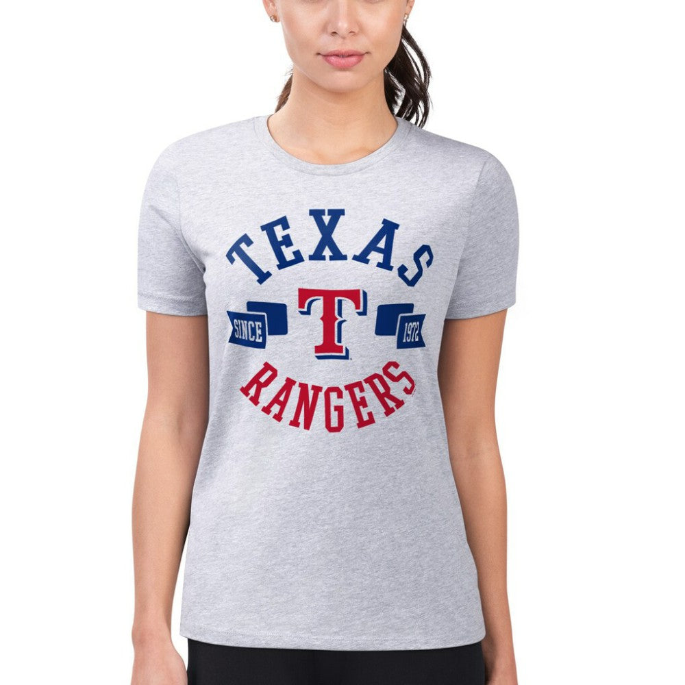 Texas Rangers G-III 4Her by Carl Banks Women's Super-Slim Fit Lightweight City Graphic T-Shirt - MLB T-shirts