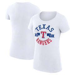 Texas Rangers G-III 4Her by Carl Banks Women's Super-Slim Fit Lightweight City Graphic T-Shirt - MLB T-shirts