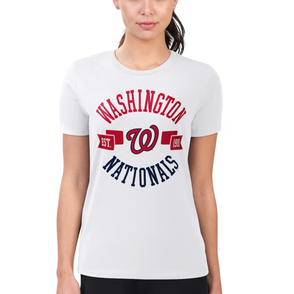 Washington Nationals G-III 4Her by Carl Banks Women's Super-Slim Fit Lightweight City Graphic T-Shirt - MLB T-shirts