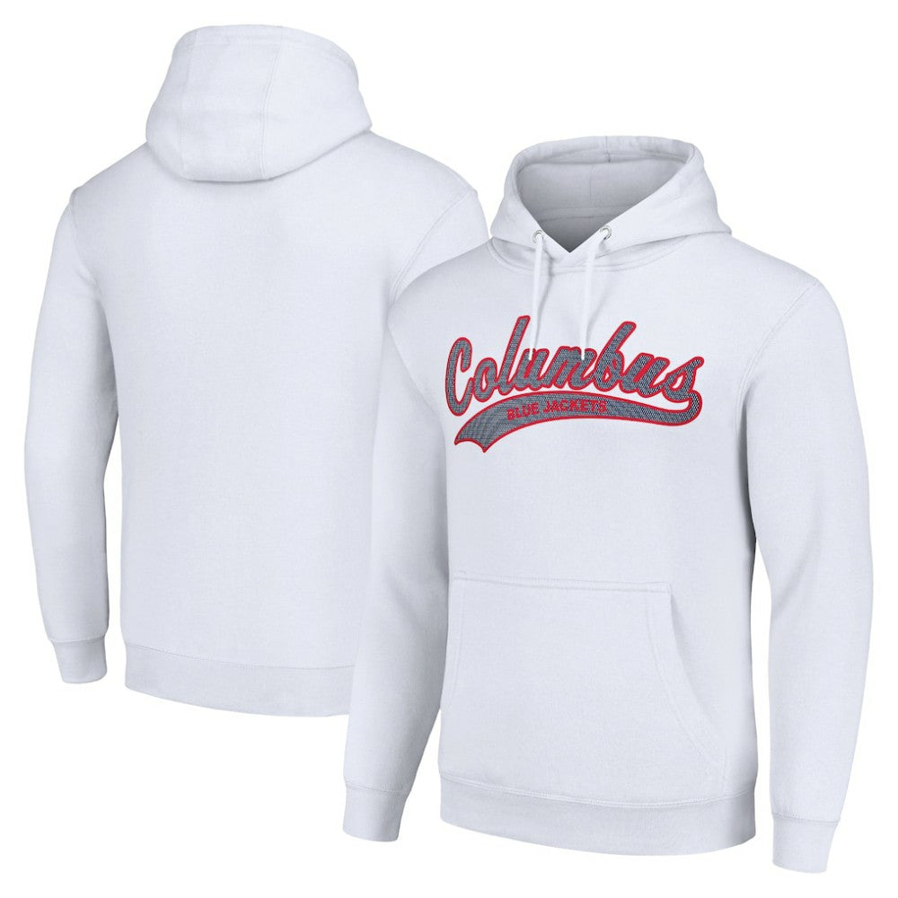 Columbus Blue Jackets Starter Tailsweep Fleece Tri-Blend Pullover Hoodie -  NHL Hoodies