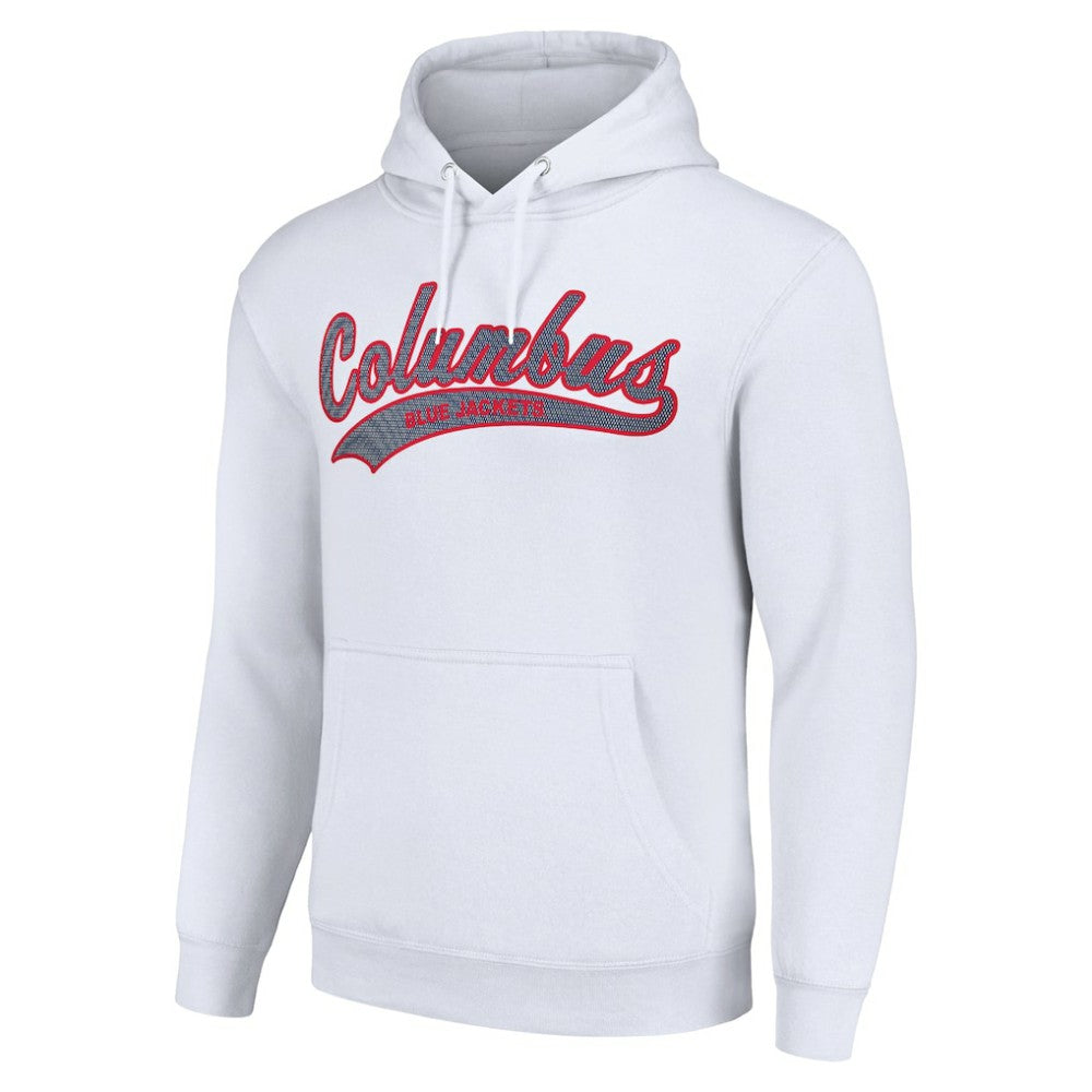 Columbus Blue Jackets Starter Tailsweep Fleece Tri-Blend Pullover Hoodie -  NHL Hoodies