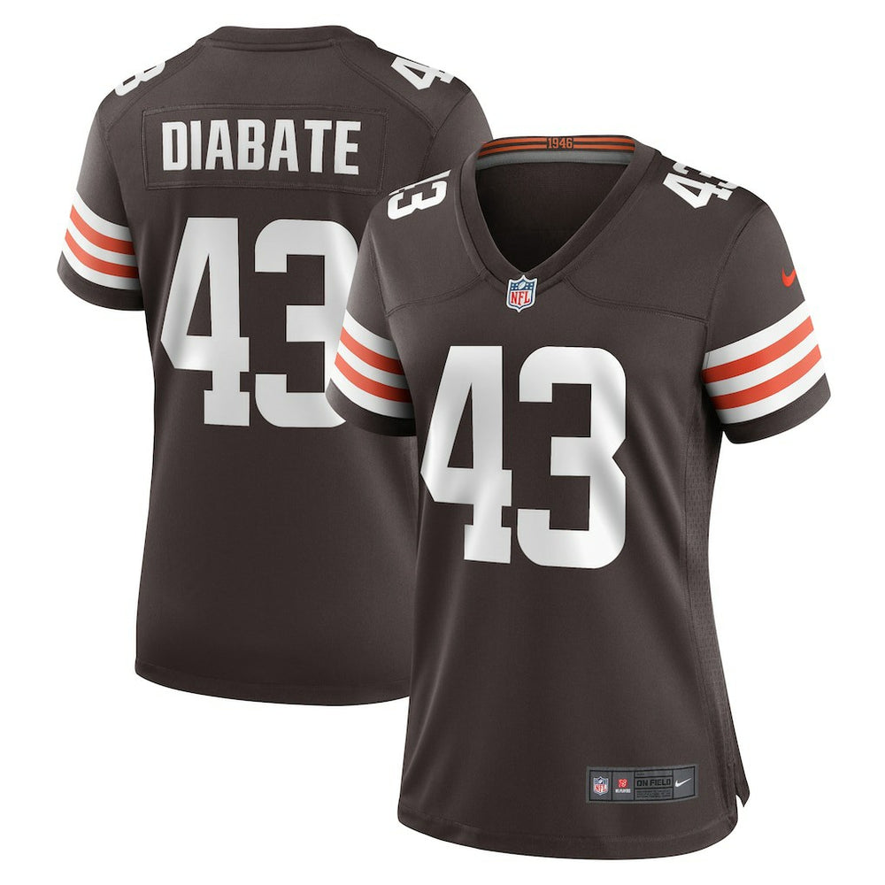 Cleveland Browns Mohamoud Diabate  Women's Team Game Jersey | NFL Discount