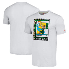 Heather Gray Giannis Antetokounmpo Milwaukee Bucks Homage Unisex SkyBox Player Tri-Blend T-Shirt | NBA