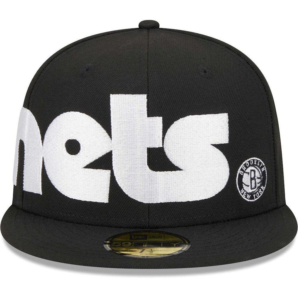 Black Brooklyn Nets Checkerboard UV 59FIFTY Fitted Hat | NBA