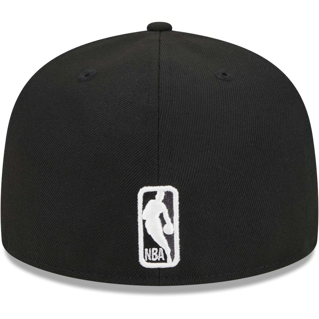 Black Brooklyn Nets Checkerboard UV 59FIFTY Fitted Hat | NBA