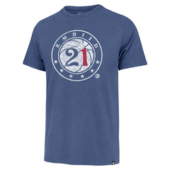 Royal Joel Embiid Philadelphia 76ers '47 Player Logo Vintage T-Shirt | NBA