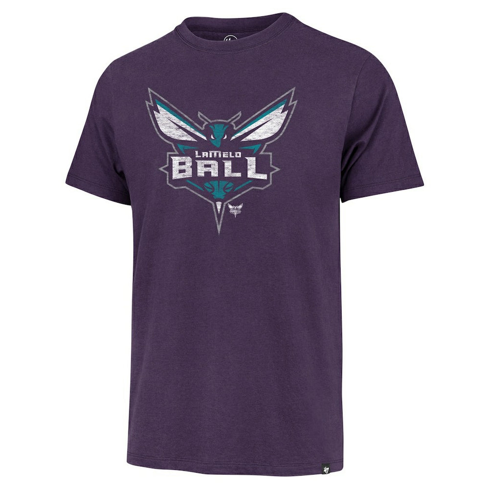 Purple LaMelo Ball Charlotte Hornets '47 Player Logo Vintage T-Shirt | NBA
