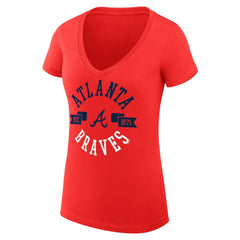 Atlanta Braves G-III 4Her by Carl Banks Women's Super-Slim Fit Lightweight City Graphic V-Neck T-Shirt - MLB T-shirts
