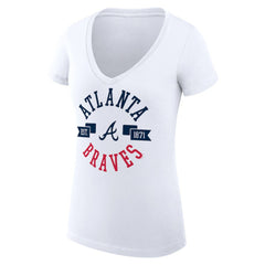 Atlanta Braves G-III 4Her by Carl Banks Women's Super-Slim Fit Lightweight City Graphic V-Neck T-Shirt - MLB T-shirts