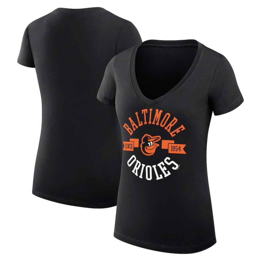Baltimore Orioles G-III 4Her by Carl Banks Women's Super-Slim Fit Lightweight City Graphic V-Neck T-Shirt - MLB T-shirts