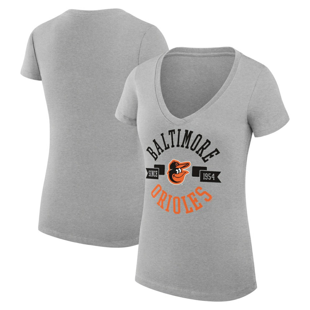 Baltimore Orioles G-III 4Her by Carl Banks Women's Super-Slim Fit Lightweight City Graphic V-Neck T-Shirt - MLB T-shirts