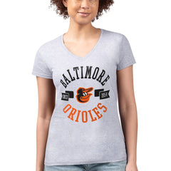 Baltimore Orioles G-III 4Her by Carl Banks Women's Super-Slim Fit Lightweight City Graphic V-Neck T-Shirt - MLB T-shirts