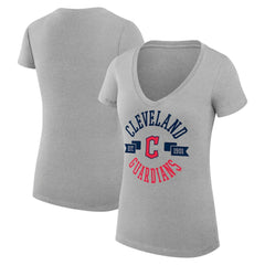 Cleveland Guardians G-III 4Her by Carl Banks Women's Super-Slim Fit Lightweight City Graphic V-Neck T-Shirt - MLB T-shirts