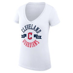Cleveland Guardians G-III 4Her by Carl Banks Women's Super-Slim Fit Lightweight City Graphic V-Neck T-Shirt - MLB T-shirts