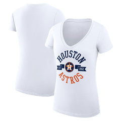 Houston Astros G-III 4Her by Carl Banks Women's Super-Slim Fit Lightweight City Graphic V-Neck T-Shirt - MLB T-shirts