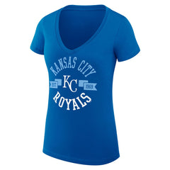 Kansas City Royals G-III 4Her by Carl Banks Women's Super-Slim Fit Lightweight City Graphic V-Neck T-Shirt - MLB T-shirts