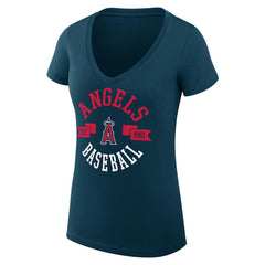 Los Angeles Angels G-III 4Her by Carl Banks Women's Super-Slim Fit Lightweight City Graphic V-Neck T-Shirt - MLB T-shirts