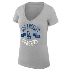 Los Angeles Dodgers G-III 4Her by Carl Banks Women's Super-Slim Fit Lightweight City Graphic V-Neck T-Shirt - MLB T-shirts