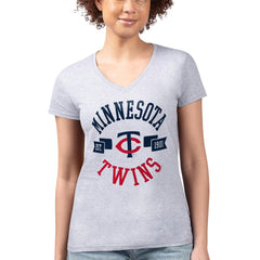 Minnesota Twins G-III 4Her by Carl Banks Women's Super-Slim Fit Lightweight City Graphic V-Neck T-Shirt - MLB T-shirts
