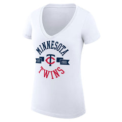 Minnesota Twins G-III 4Her by Carl Banks Women's Super-Slim Fit Lightweight City Graphic V-Neck T-Shirt - MLB T-shirts