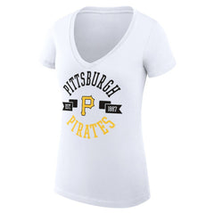 Pittsburgh Pirates G-III 4Her by Carl Banks Women's Super-Slim Fit Lightweight City Graphic V-Neck T-Shirt - MLB T-shirts