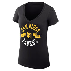 San Diego Padres G-III 4Her by Carl Banks Women's Super-Slim Fit Lightweight City Graphic V-Neck T-Shirt - MLB T-shirts