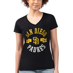 San Diego Padres G-III 4Her by Carl Banks Women's Super-Slim Fit Lightweight City Graphic V-Neck T-Shirt - MLB T-shirts