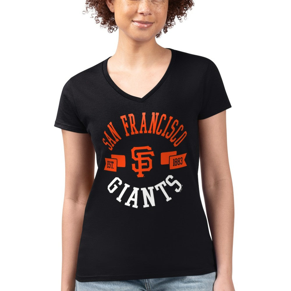San Francisco Giants G-III 4Her by Carl Banks Women's Super-Slim Fit Lightweight City Graphic V-Neck T-Shirt - MLB T-shirts