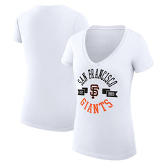 San Francisco Giants G-III 4Her by Carl Banks Women's Super-Slim Fit Lightweight City Graphic V-Neck T-Shirt - MLB T-shirts
