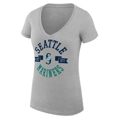 Seattle Mariners G-III 4Her by Carl Banks Women's Super-Slim Fit Lightweight City Graphic V-Neck T-Shirt - MLB T-shirts