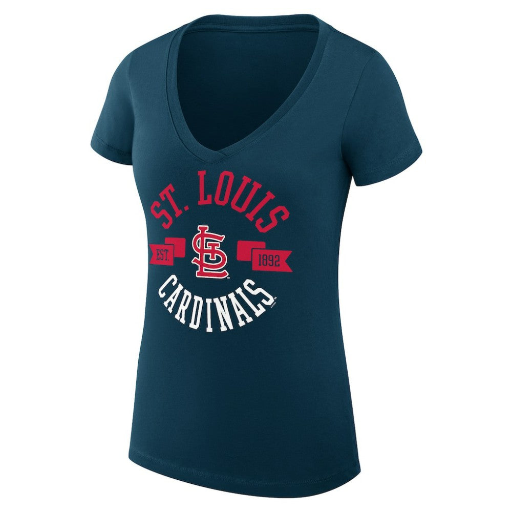 St. Louis Cardinals G-III 4Her by Carl Banks Women's Super-Slim Fit Lightweight City Graphic V-Neck T-Shirt - MLB T-shirts
