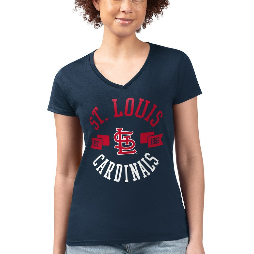 St. Louis Cardinals G-III 4Her by Carl Banks Women's Super-Slim Fit Lightweight City Graphic V-Neck T-Shirt - MLB T-shirts