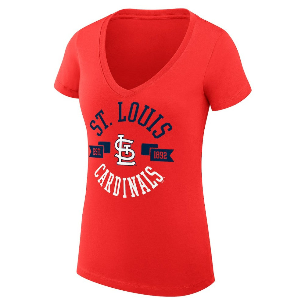 St. Louis Cardinals G-III 4Her by Carl Banks Women's Super-Slim Fit Lightweight City Graphic V-Neck T-Shirt - MLB T-shirts