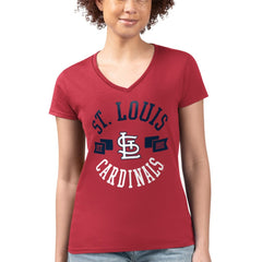 St. Louis Cardinals G-III 4Her by Carl Banks Women's Super-Slim Fit Lightweight City Graphic V-Neck T-Shirt - MLB T-shirts
