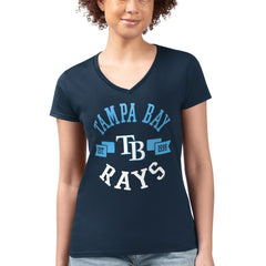 Tampa Bay Rays G-III 4Her by Carl Banks Women's Super-Slim Fit Lightweight City Graphic V-Neck T-Shirt - MLB T-shirts