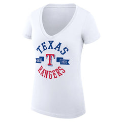 Texas Rangers G-III 4Her by Carl Banks Women's Super-Slim Fit Lightweight City Graphic V-Neck T-Shirt - MLB T-shirts