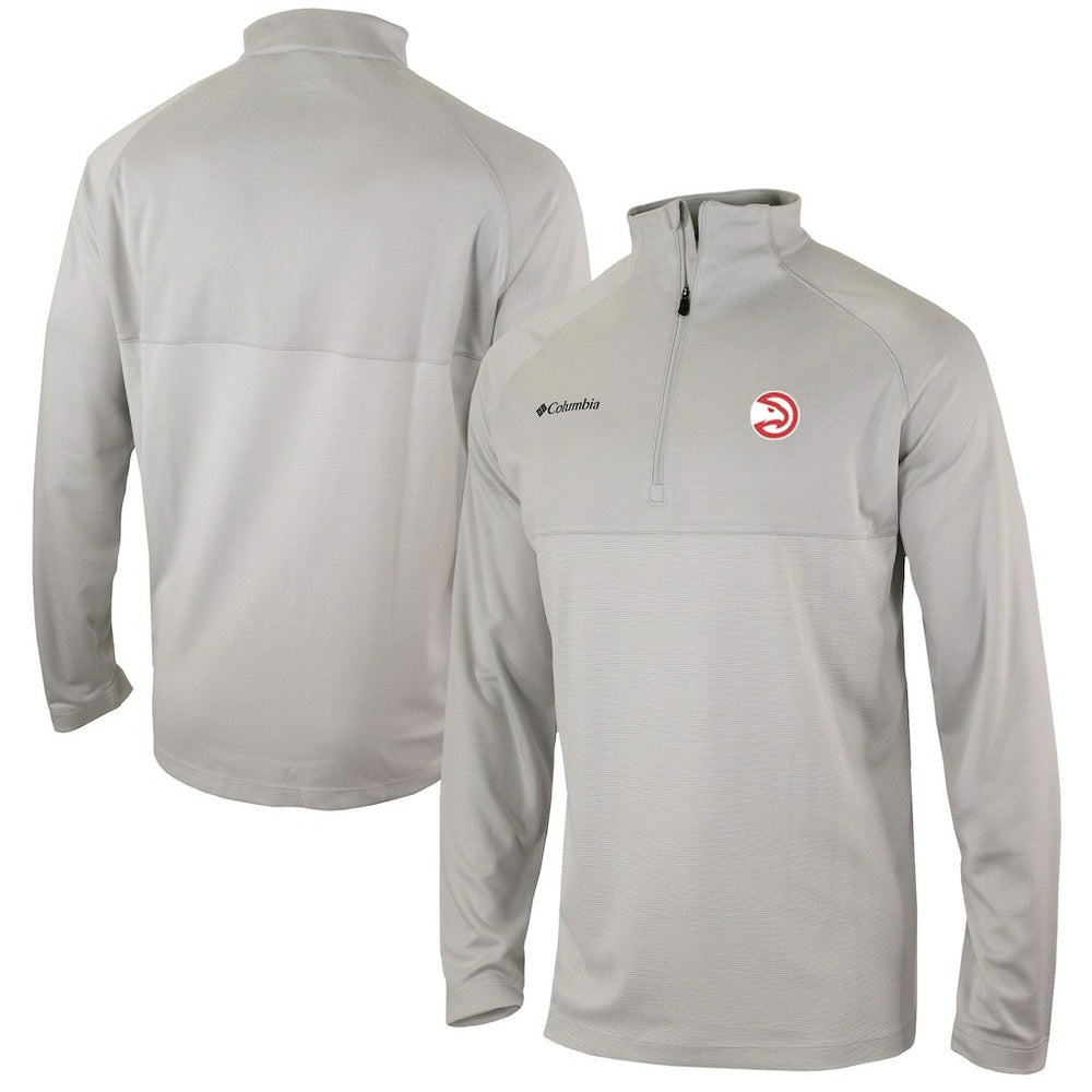 Heather Gray Atlanta Hawks Omni-Wick Rockin' It Quarter-Zip Pullover Top | NBA