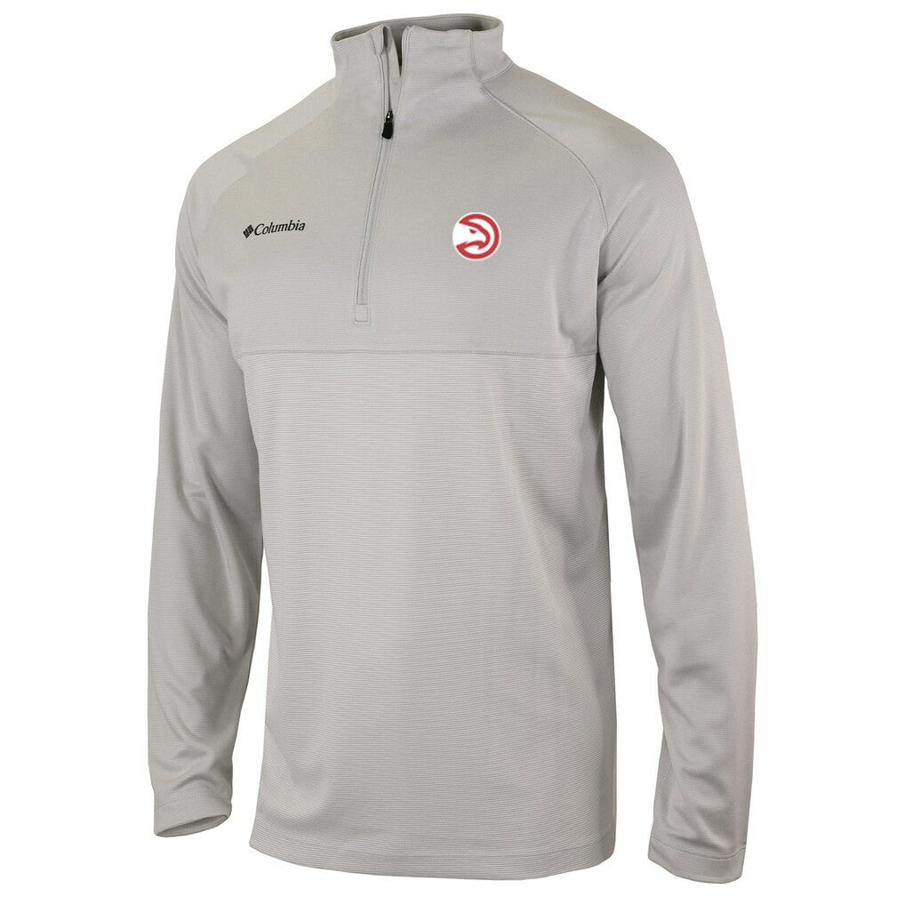 Heather Gray Atlanta Hawks Omni-Wick Rockin' It Quarter-Zip Pullover Top | NBA