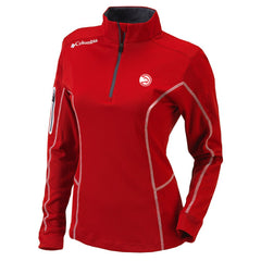 Red Atlanta Hawks Women's Omni-Wick Shotgun Quarter-Zip Pullover Top | NBA