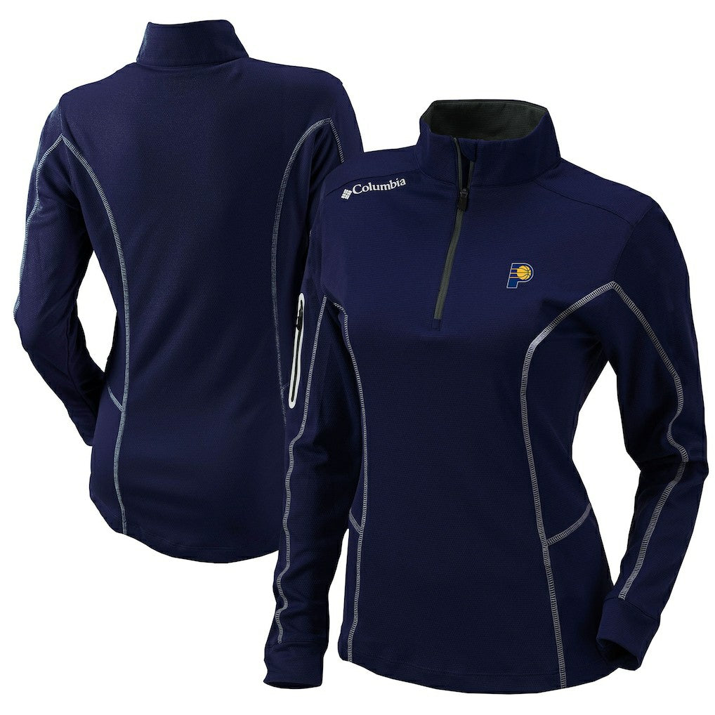 Navy Indiana Pacers Women's Omni-Wick Shotgun Quarter-Zip Pullover Top | NBA