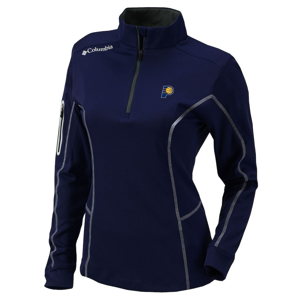 Navy Indiana Pacers Women's Omni-Wick Shotgun Quarter-Zip Pullover Top | NBA