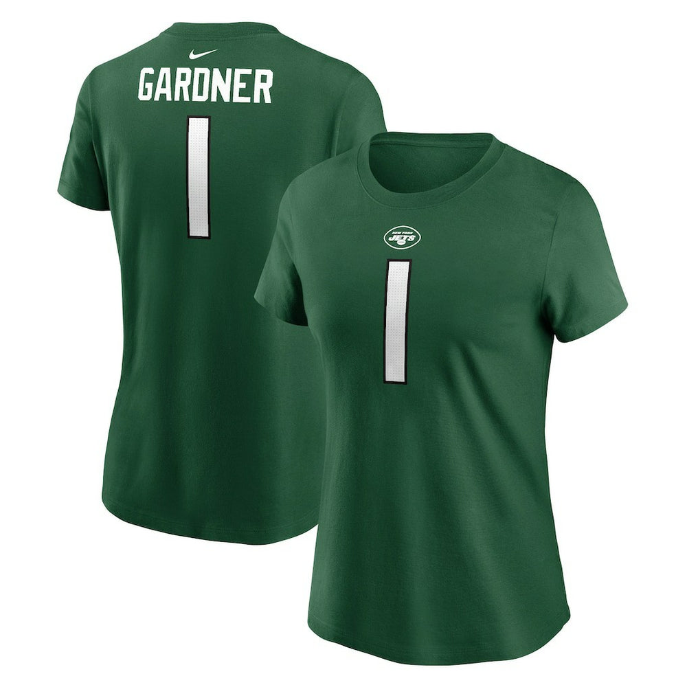 New York Jets Sauce Gardner  Women's Player Name & Number T-Shirt | NFL On sale