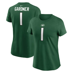 New York Jets Sauce Gardner  Women's Player Name & Number T-Shirt | NFL On sale