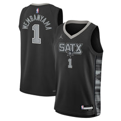 Black Victor Wembanyama San Antonio Spurs Jordan Brand Youth Swingman Jersey | NBA