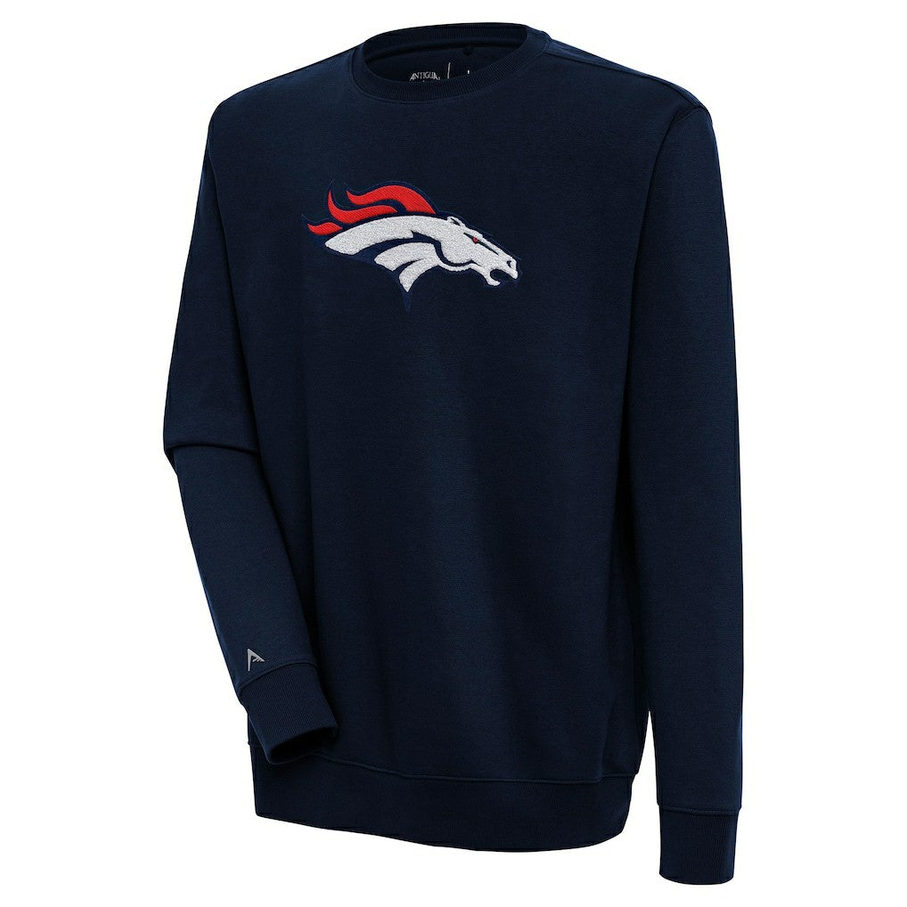 Denver Broncos Antigua Victory Crewneck Pullover Sweatshirt | NFL Hot