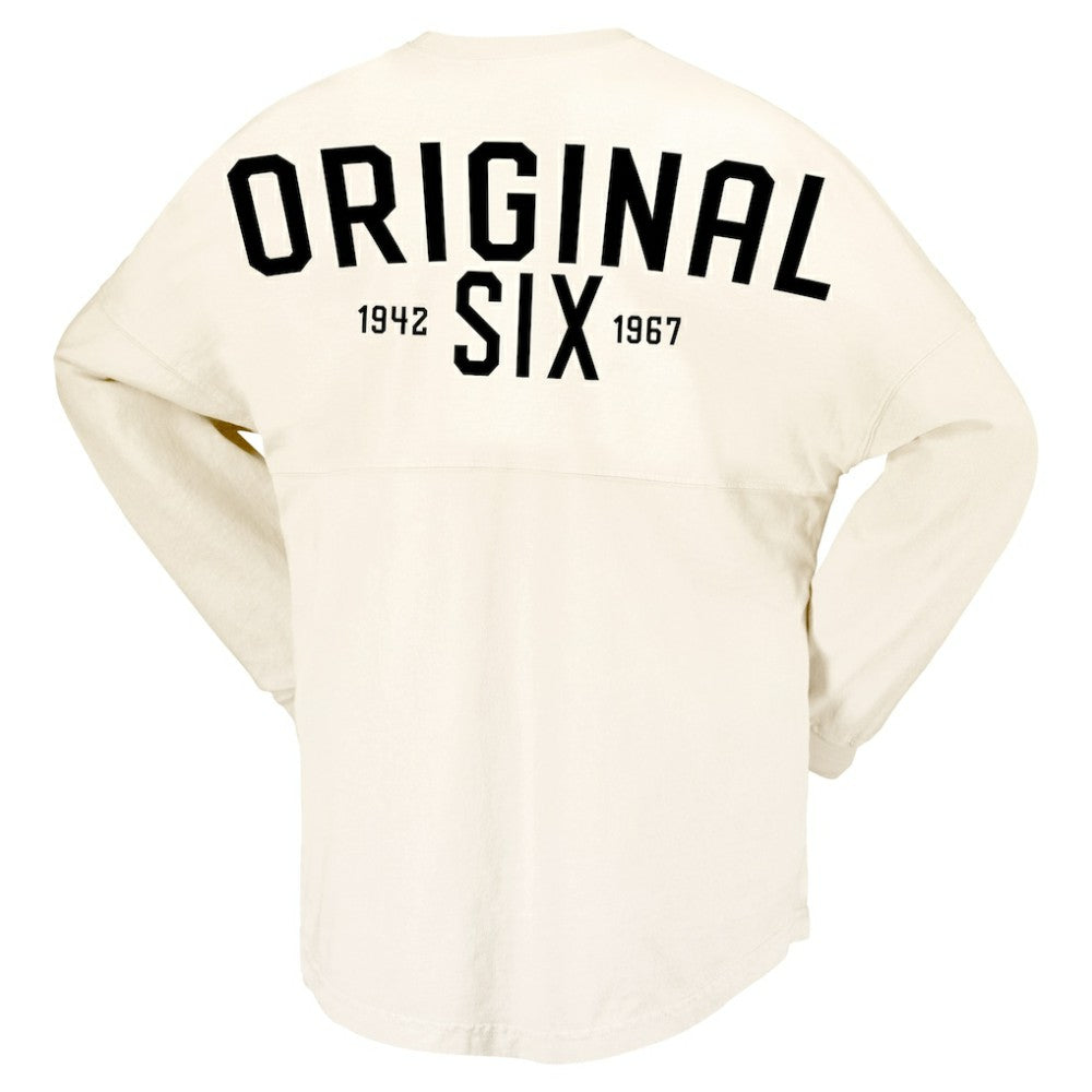 Montreal Canadiens Fanatics Women's Original Six Lace-Up Spirit Jersey Long Sleeve T-Shirt -  NHL T-shirts