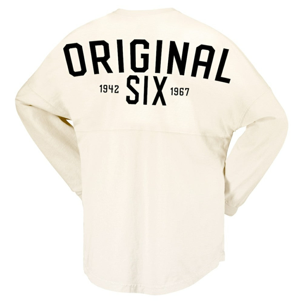 Toronto Maple Leafs Fanatics Women's Original Six Lace-Up Spirit Jersey Long Sleeve T-Shirt -  NHL T-shirts